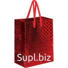 Пакет подарочный 11*14*6,5см ArtSpace, голографический, красный