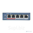 Hikvision DS-3E0105P-E B 4 RJ45 100M PoE с грозозащитой 6кВ