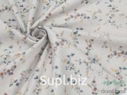 Фланель «Золотистые цветы на пепельно-белом», артикул FL0161