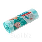 Пакеты для мусора особопрочные, 35 л, 30 шт., бирюзовые, АКОР Домашняя серия