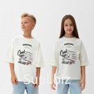 Футболка детская MINAKU: bascetball kids, цвет молочный, рост 110 см