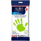Салфетки влажные Aura "Derma Protect", 20*16см, 20шт., антибакт. с ромашкой