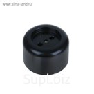 Розетка TDM "Ретро", 16 А, IP20, одноместная, без з/к, открытая, черная