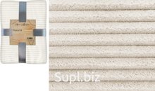 Decorative bedspread "Striped flannel", 180x200cm, density 250g/m2