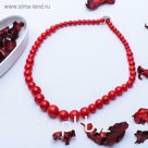 Бусы шар на увеличение "Коралл", 45см