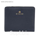Кошелёк Cross Monaco Navy, кожа наппа, гладкая, цвет тёмно-синий, 11×9×2,5 см