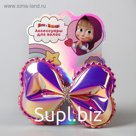 Зажим-бант, Маша и Медведь, МИКС, 7,5*11 см