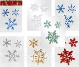 Window sticker 20x30cm, Assorted Snowflakes
