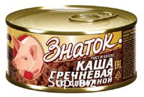 Каша гречневая со свининой Знаток ГОСТ -0,325кг)