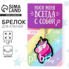 Брелок для ключей акриловый «Единорог», 7×12.5 см