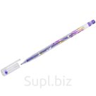 Ручка гелевая Crown "Glitter Metal Jell" фиолетовая с блестками, 1,0мм
