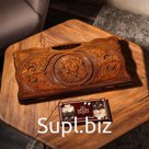 Нарды ручной работы "Лев" с ручкой, 60х30 см, с шахматным полем, массив ореха, Армения
