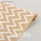 Бумага упаковочная крафт "Зигзаг", цвет белый 0.6 х 10 м