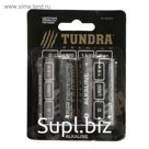 Батарейка алкалиновая TUNDRA, D, LR20, блистер, 2 шт