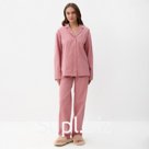 Пижама женская (рубашка, брюки) KAFTAN Basic, размер 44-46, розовая
