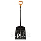 Лопата снегоуборочная FISKARS, пластик, 38×35,5 см, высота 133 см, алюминиевая кромка, деревянный черенок, 1026794