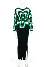Зимний узор из лайкры, хлопка, тканого трикотажа с юбкой, двойной костюм ottoland fashion OPPW2022KITRFNK16