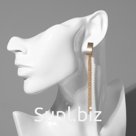 Серьги висячие «Стиль» цепочки, цвет золото