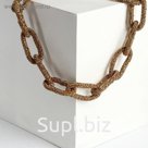 Колье "Цепь" ночь, цвет золото, 45см