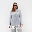 Пиджак женский двубортный MIST plus-size, р.52, серый