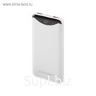 Внешний аккумулятор Crown CMPB-603, 10000 мАч, 2 USB, 2 А, белый