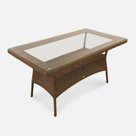 Стол Kipr 1400х820 СТ (с упаковкой) Дуб, RAL 8017, CT.Прозрачное