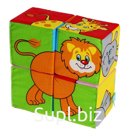 Набор развивающих мягких кубиков «Собери картинку. Животные 2»