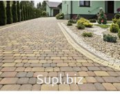 Тротуарная плитка брусчатка коричневая