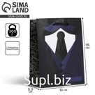 Пакет подарочный ламинированный, упаковка, «Костюм», S 12×15×5.5 см