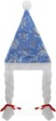 Snow Maiden New Year's hat with braids. Size: 56. Color: blue.