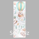 Наклейка интерьерная цветная «Звери на воздушном шаре», пластик, 30×90 см