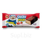 Бисквитное пирожное "Snow Max" с клубничной начинкой глазированное (Цветная пленка 40 гр.) -Беларусь