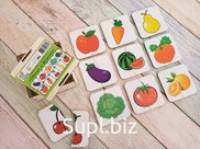 Картинки-половинки "Овощи-фрукты"