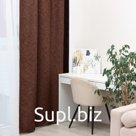 Штора портьерная Этель Natural 130*300 см, цв.коричневый, рогожка/блэкаут, пл. 275 г/м2