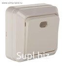 Выключатель TDM "Ладога", 10 А, IP20, 1 клавиша, накладной, с подсветкой, белый