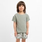 Костюм (футболка и шорты ) детский KAFTAN «Муслин», размер 26 (80-86 см), зелёный
