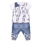 Папитто Комплект 2 предмета фуфайка+штанишки для мальчика &amp;quot;Fashion Jeans&amp;quot; 74-86 см арт.510-04 (68 см)