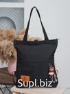 Летняя сумка мешок женская через плечо шоппер  базовая и практичная сумочка для подростков, девочек, женщин. Для города. метро, летняя тканевая хлопковая на мо…