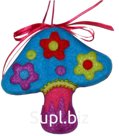 Christmas tree decoration mushroom 13 cm