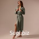Халат домашний женский SL HOME р. L, зеленый