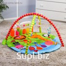 Развивающий коврик «Джунгли», с пианино, 80х80х0,5 см.