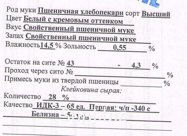 Мука пшеничная высший сорт ГОСТ 26574-2017
