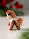 Сувенир Лошадка малая, 4,5х4 см, гжель, цвет