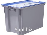 Ящик с крышкой п/э 600х400х415 сплошной, код: 33154