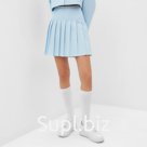 Юбка мини в складку женская MIST Base, размер 42, голубой