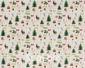 New Year's Mix wrapping paper, 70x100cm, 80g density, beige