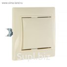 Выключатель "Венера", 10 А, 1 клавиша, скрытый, цвет сл.кость, SBE-01i-10-SW1-0