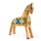 Palomino horse with bells