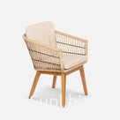Стул Letto (без упаковки) Индийское дерево, RAL 9005, Jamaica beige
