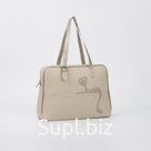 Сумка-тоут на молнии, цвет бежевый